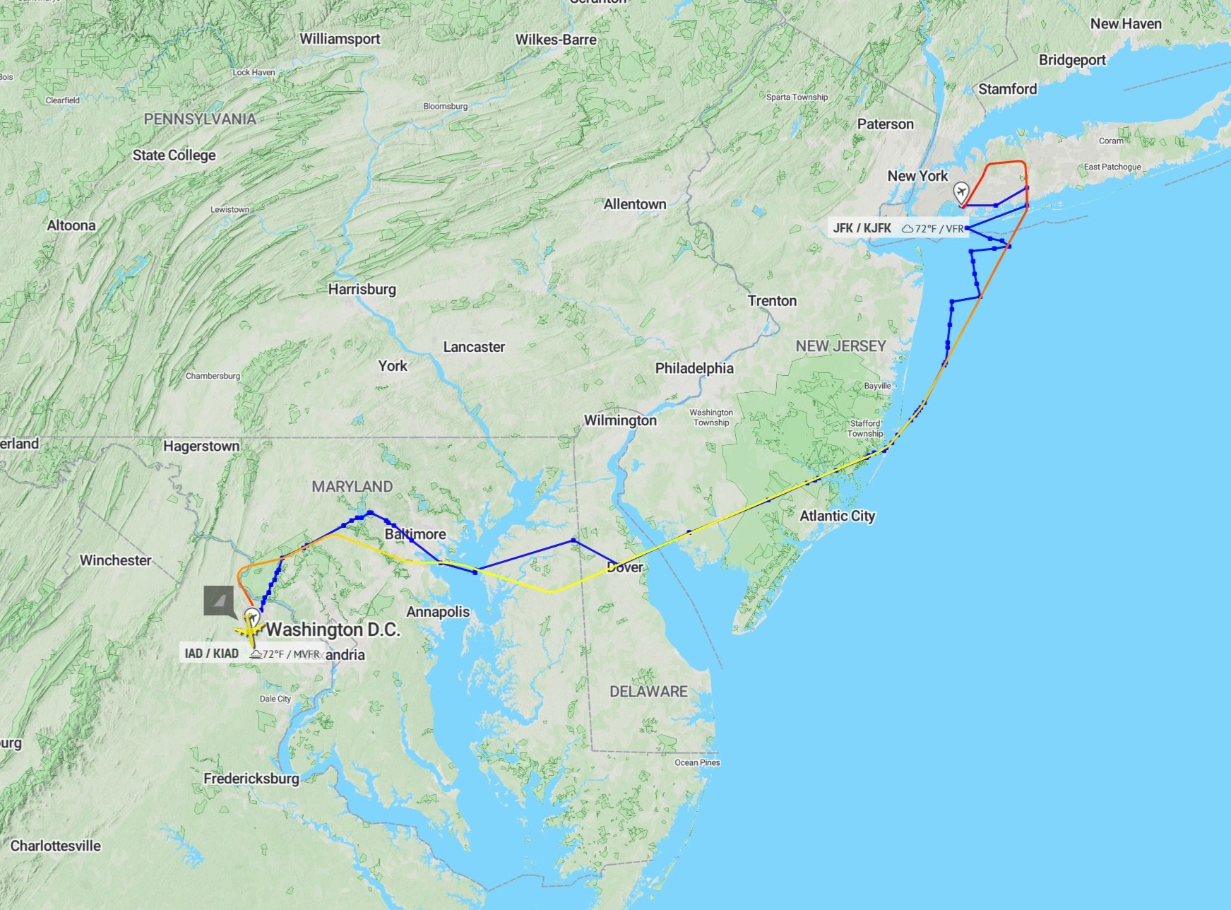 Avionul rusesc și-a continuat misiunea misterioasă în SUA și a plecat spre țara mamă după o escală în New York FOTO