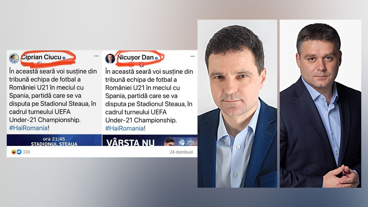 De ce a copiat Ciprian Ciucu mesajul lui Nicușor Dan de la meci