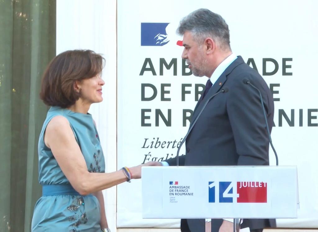 De Ziua Franței, Marcel Ciolacu spune „Vive la France” și mulțumește pentru sprijinul în procesul de aderare la Schengen