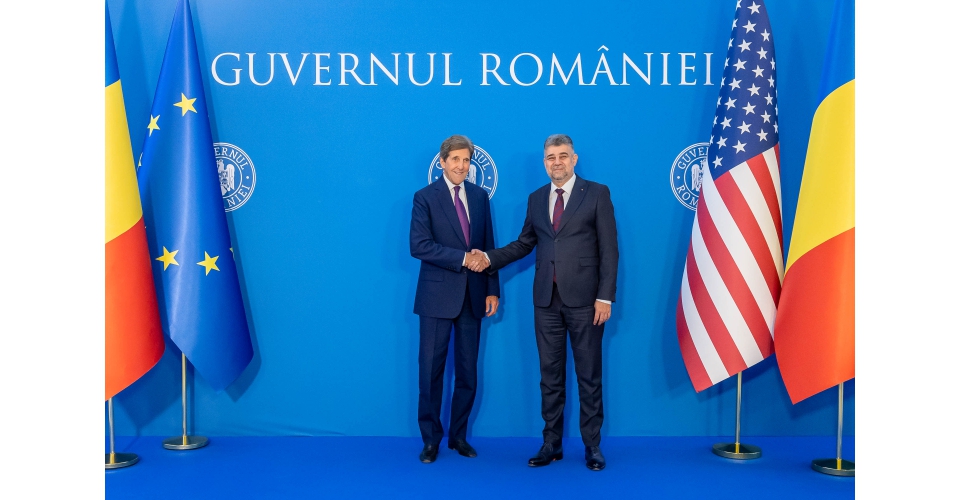 VIDEO | Marcel Ciolacu a discutat cu John Kerry, reprezentantul special al președintelui Joe Biden pe probleme climatice VIDEO