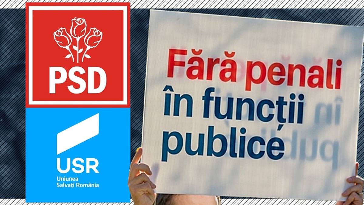 Sloganul USR „Fără penali în funcții publice” devine astfel cea mai mare minciună politică și cel mai dezgustător act de trădare a electoratului