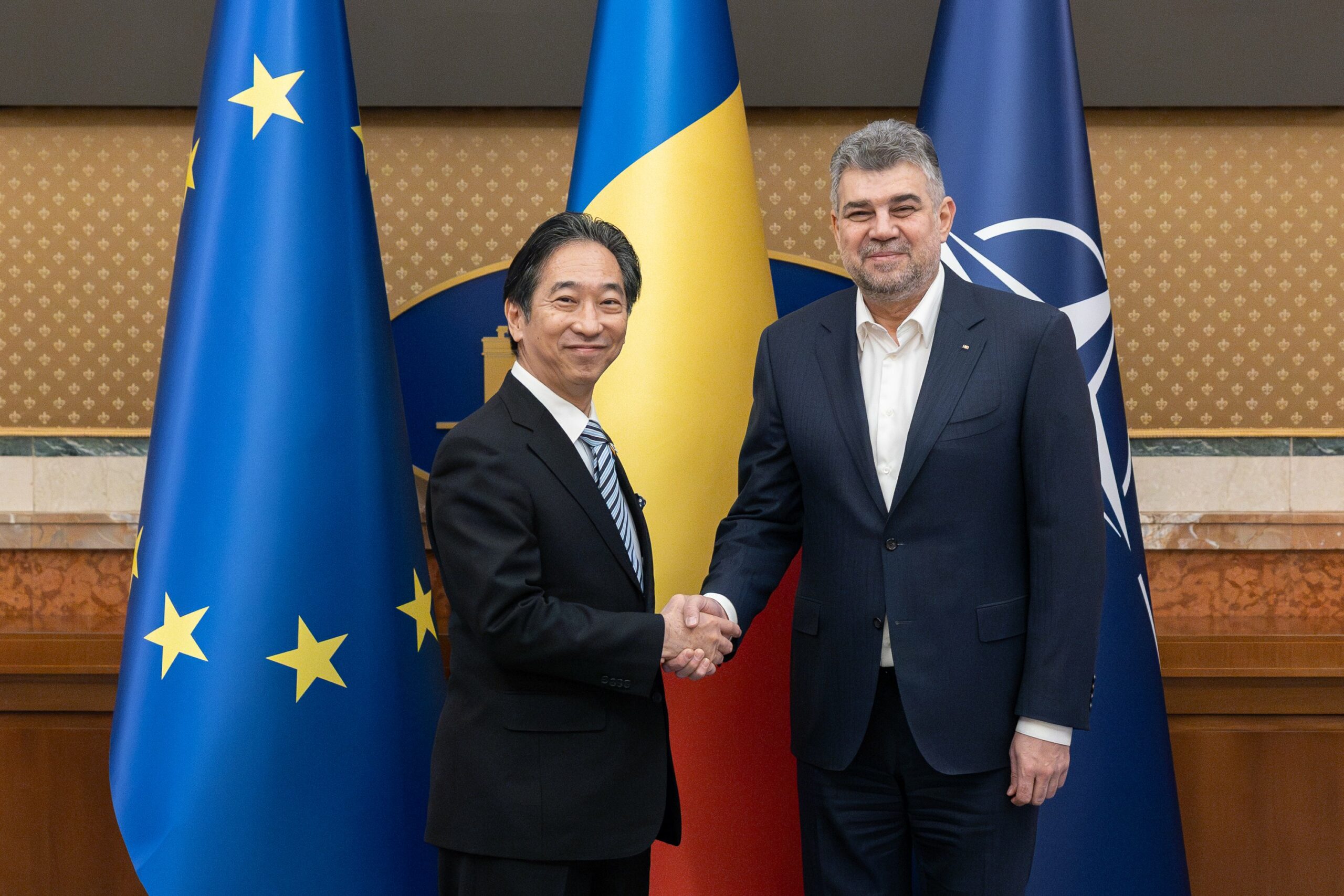 Marcel Ciolacu, întâlnire cu noul ambasador al Japoniei în România, Katae Takashi / „Parteneriat strategic în acțiuni concrete e scopul nostru comun”