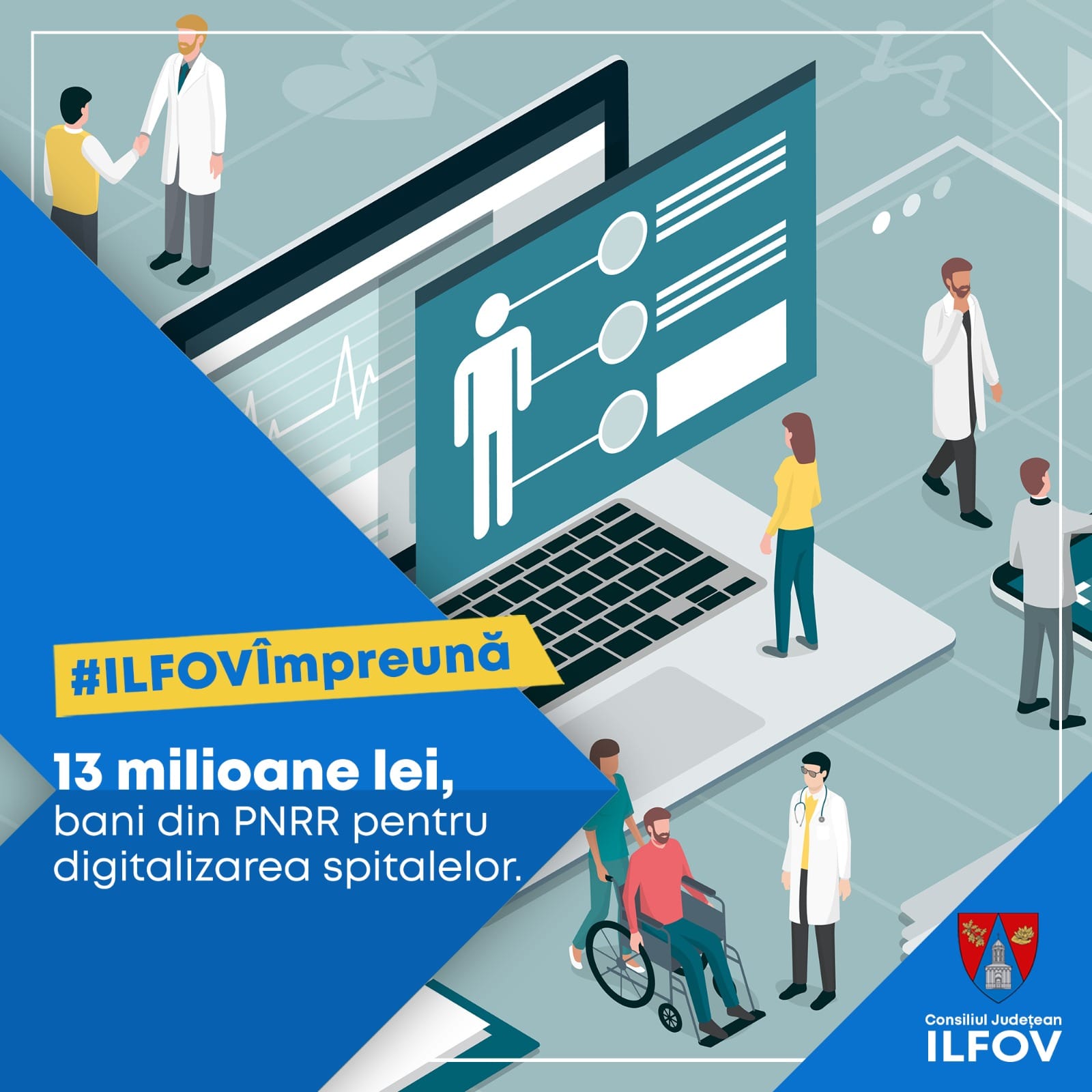 Președintele CJ ILFOV digitalizează spitalele cu bani din PNRR/Peste 10 milioane de EURO vor fi investiți