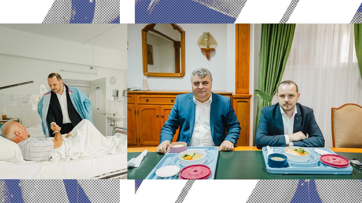 Alexandru Rogobete, ministrul Sănătății, a mâncat aceeași mâncare cu pacienții internați la Spitalul Clinic Județean de Urgență Târgu Mureș