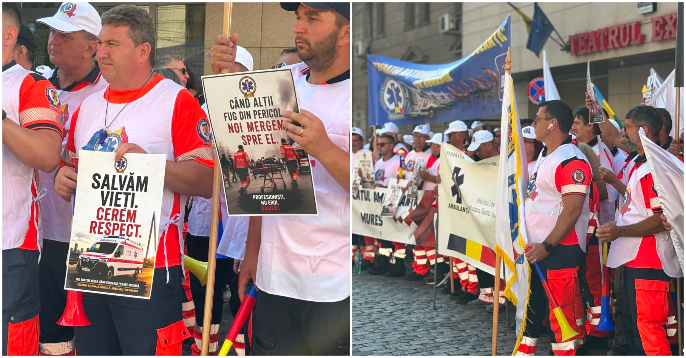 Protest masiv la Ministerul Sănătății împotriva legii salarizării. Ambulanțierii acuză tăieri de venituri și reducerea sporurilor Protest masiv la Ministerul Sănătății împotriva legii salarizării. Ambulanțierii acuză tăieri de venituri și reducerea sporurilor