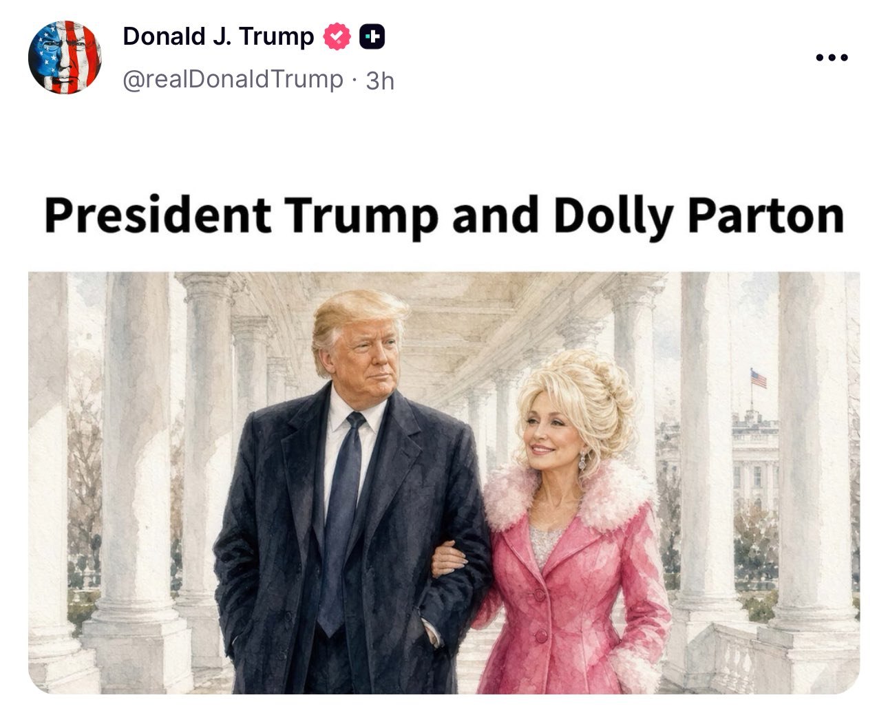 Donald Trump a publicat o imagine AI alături de Dolly Parton. Reacții dure: „Dezgustător”