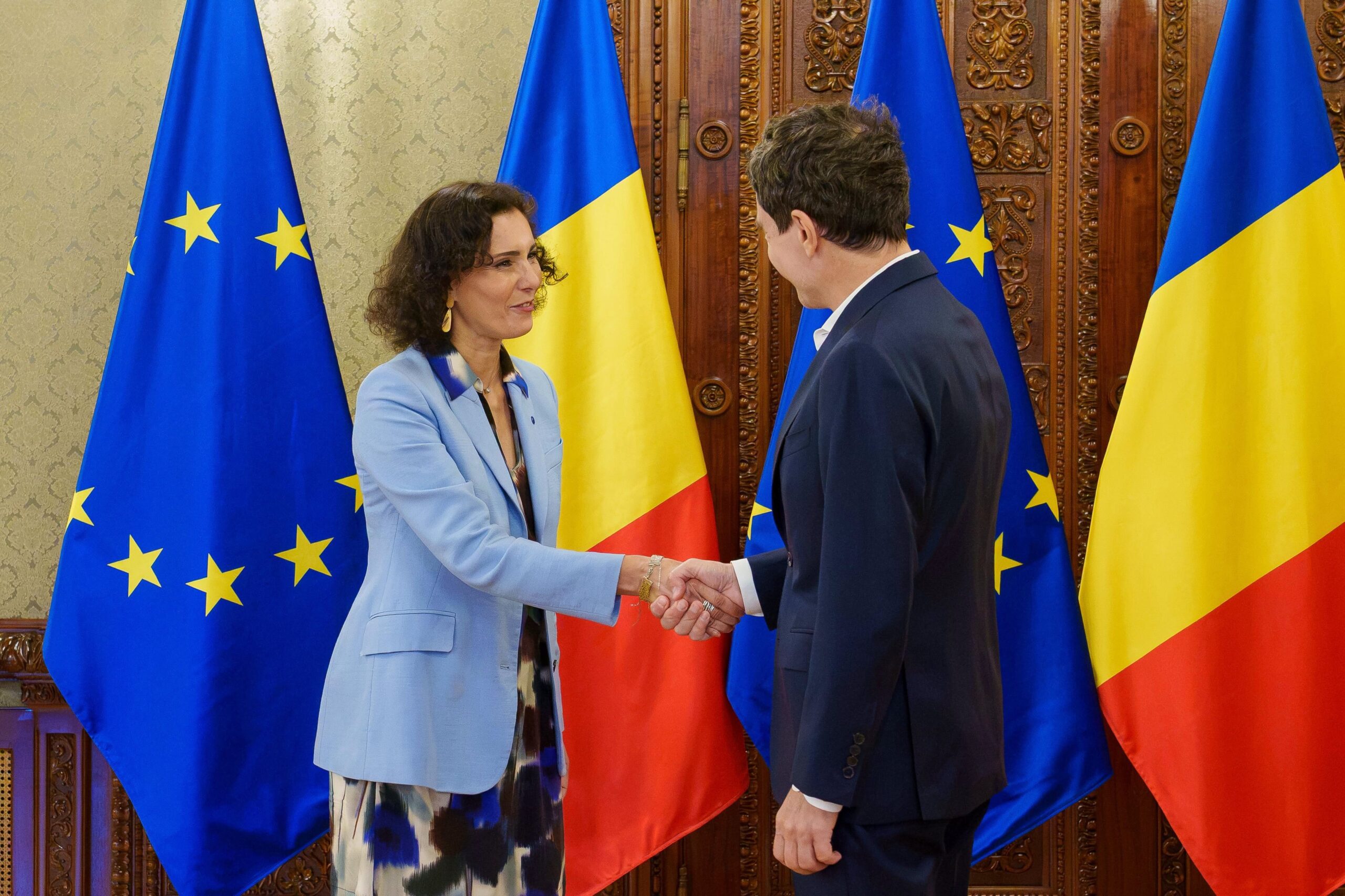 Nicușor Dan, discuții cu Hadja Lahbib despre pregătirea pentru situații de criză. România, apreciată pentru operațiunile de evacuare medicală